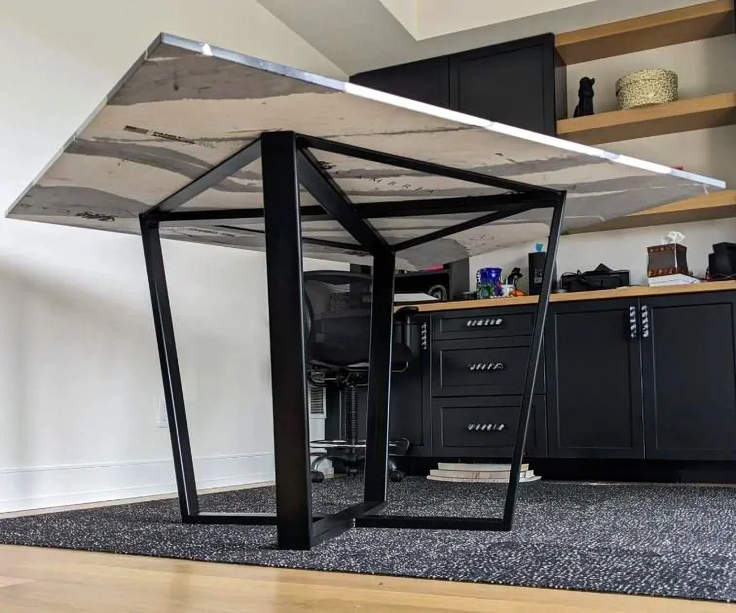 metal table base
