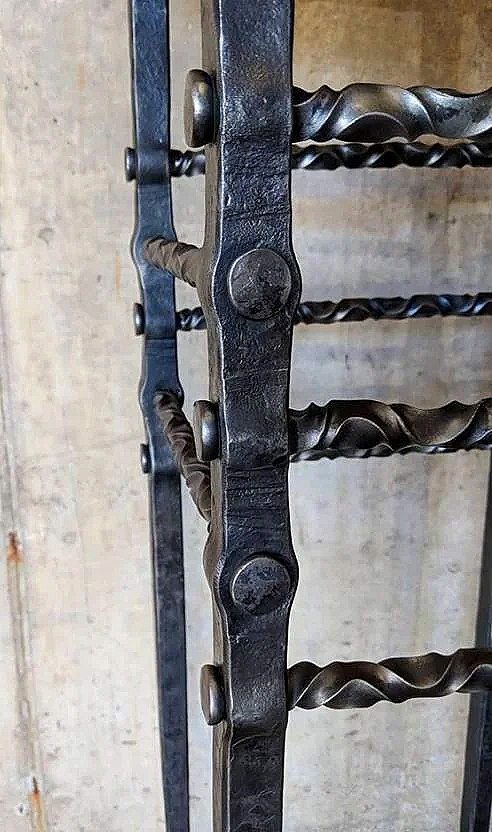 handwrought metal table legs