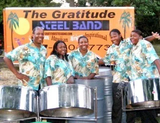 Gratitude Steel Band Now in there 30th year, TGSB has an extensive performance record from performing for 1 year old to 100th birthdays. Performing High School Basketball games to playing for “The Stanley Cup Finals” Governors, Congress and Senators, Nelson Mandela and many more