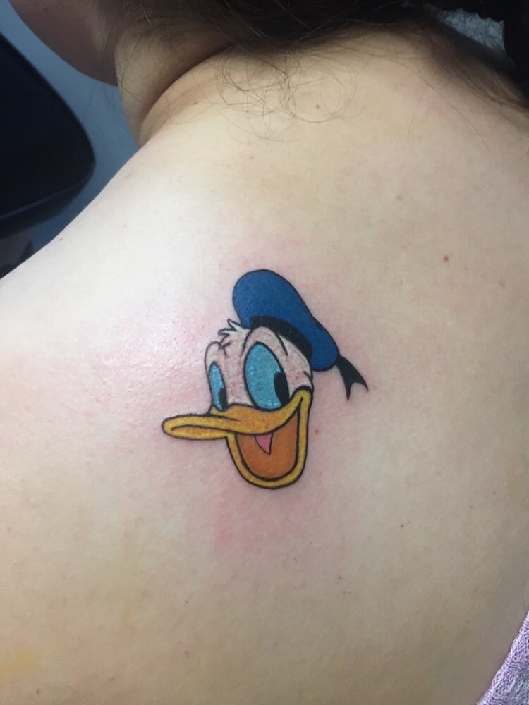 donald duck tattoo.JPG