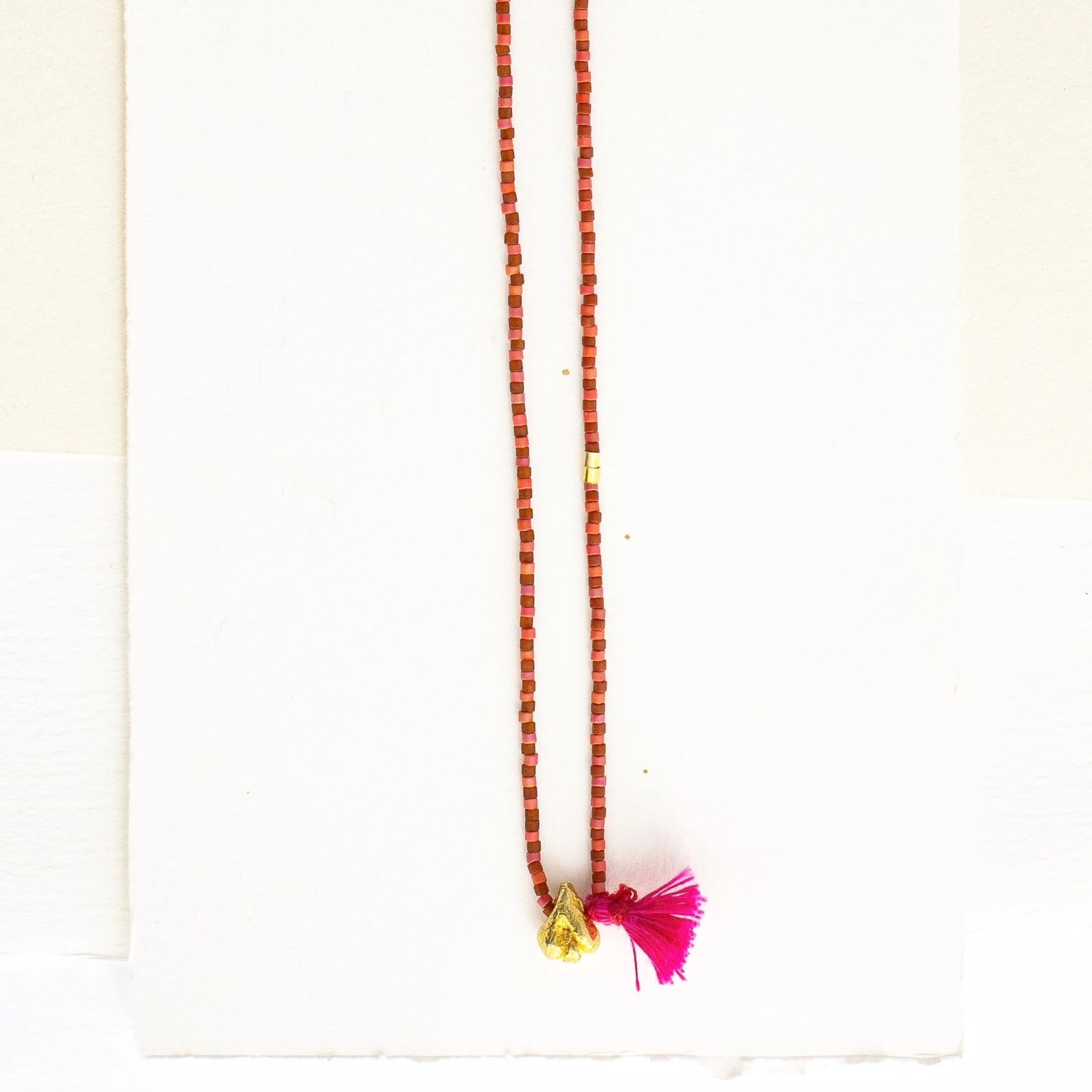 Lucky Charm Necklace in pinkish