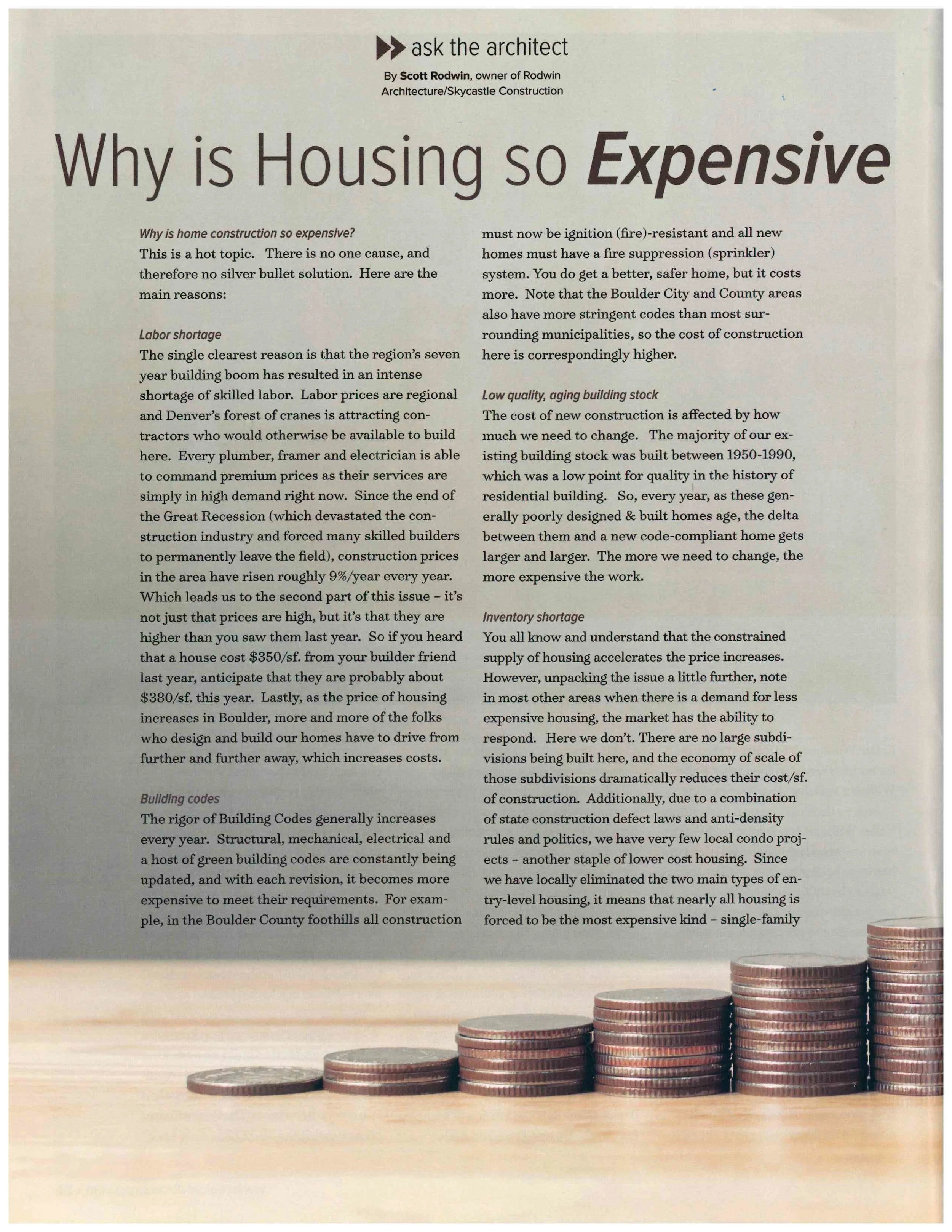 Why is Housing so Expensive? — Rodwin Architecture Design Green