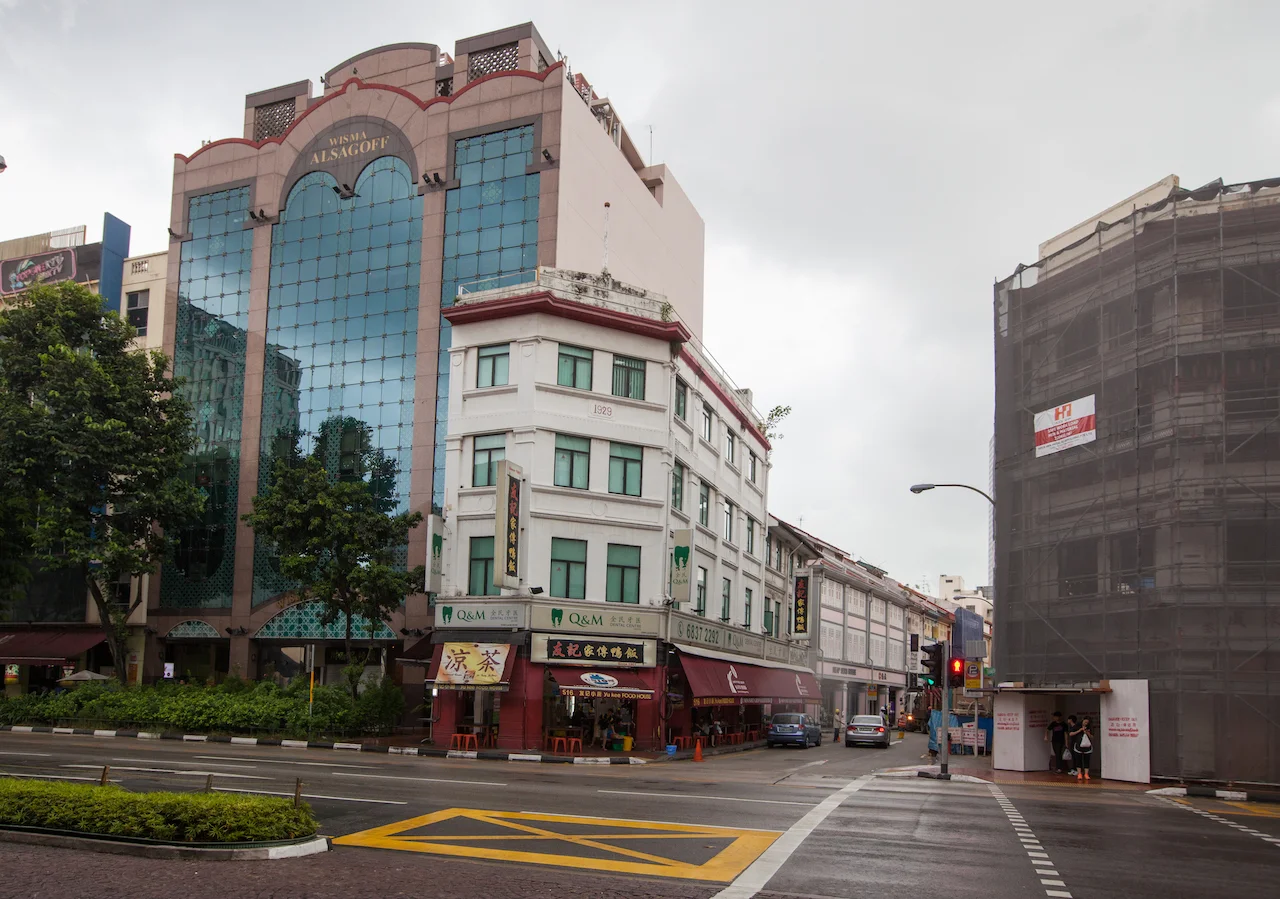 Wisma Alsagoff Building (left) along North Bridge Road