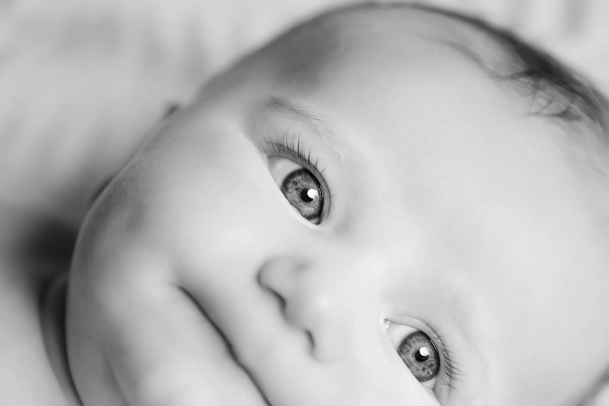 Newborn focusing on small details