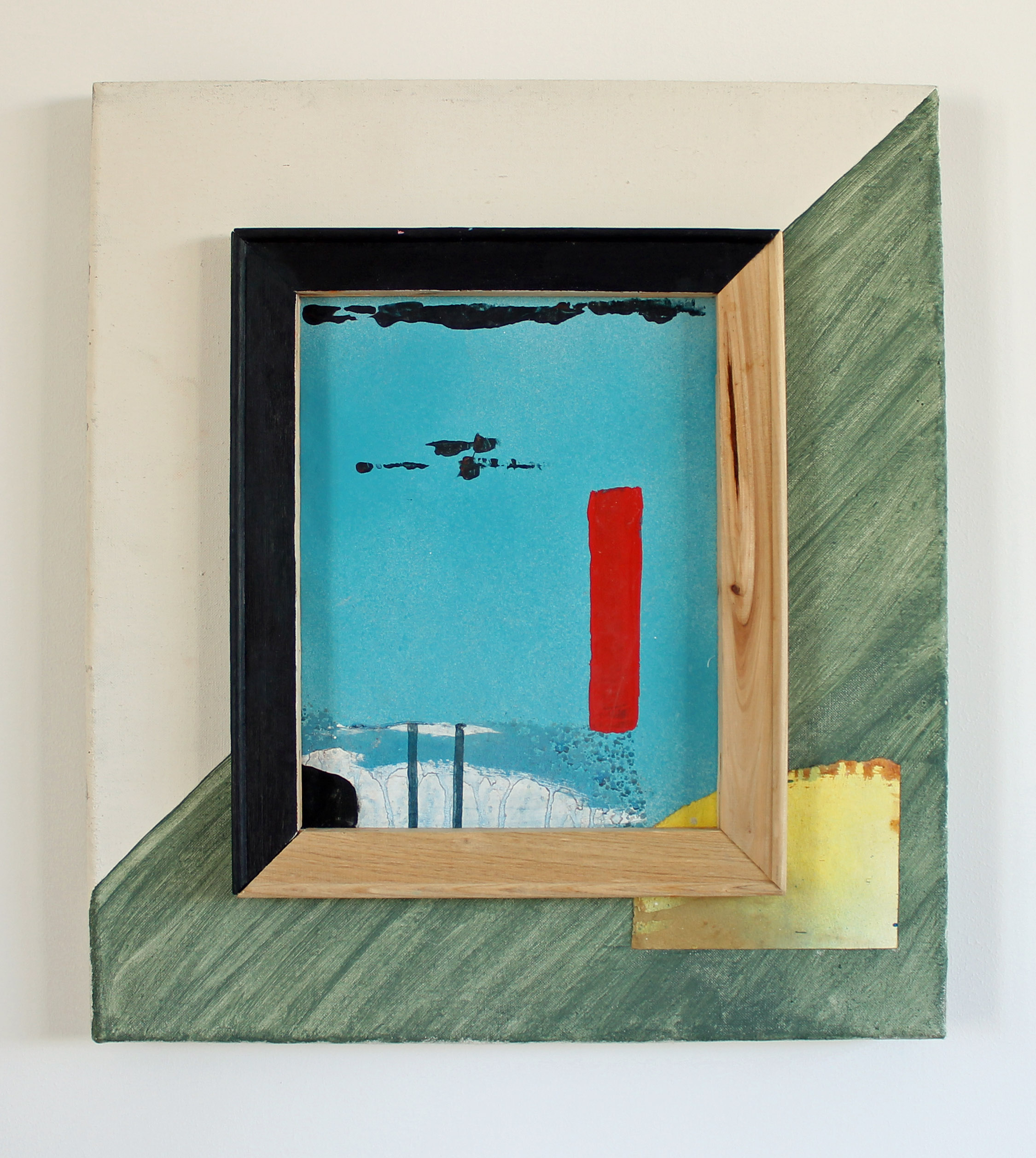 Window frame painting (white cliffs), 2014