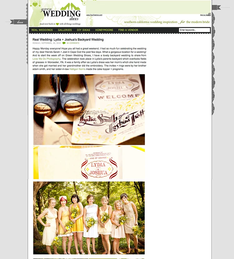 GREEN WEDDING SHOES