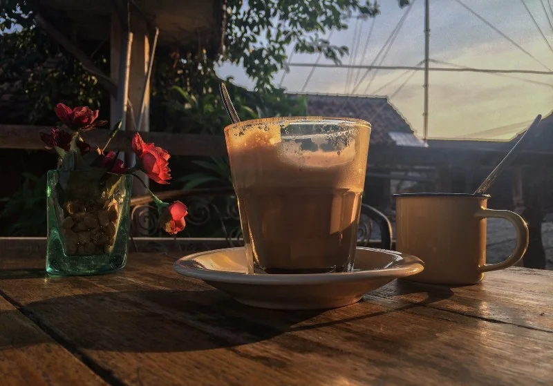 Evening coffee enjoyed in Ubud, Bali