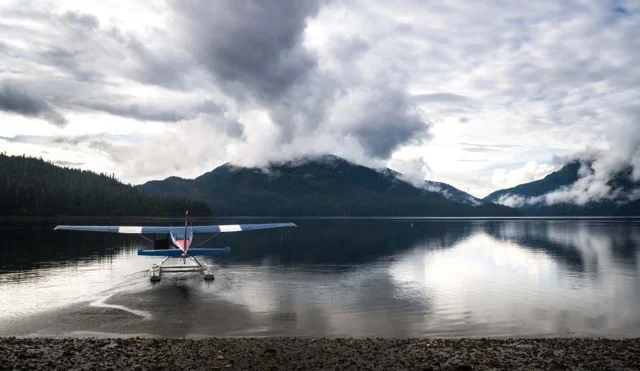 Jacques, flying our float plane far away. PC: Nathan Kelley