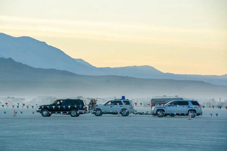 The line to get in to Black Rock City