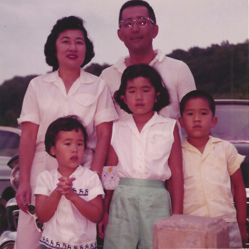 Takehara family in 1959 Marion and Ken in back Anne center