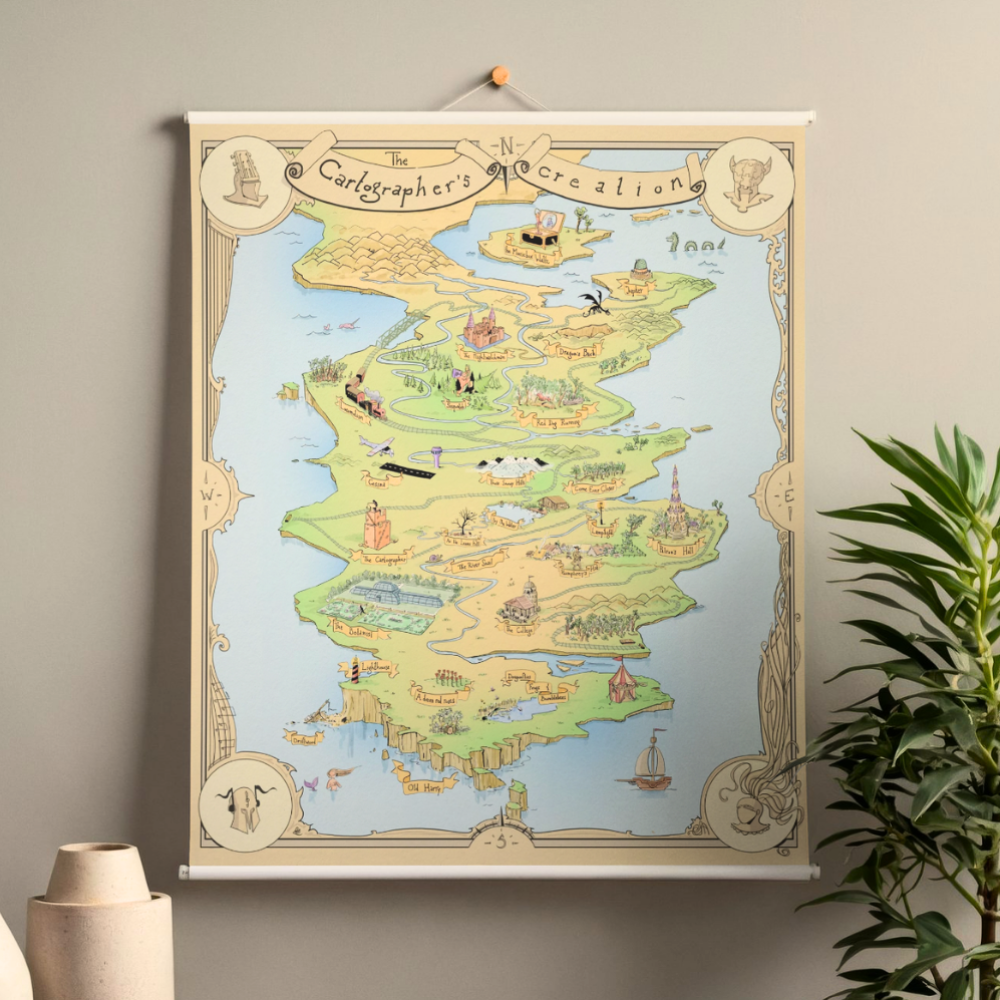 'The Cartographer's Creation' - Map Print