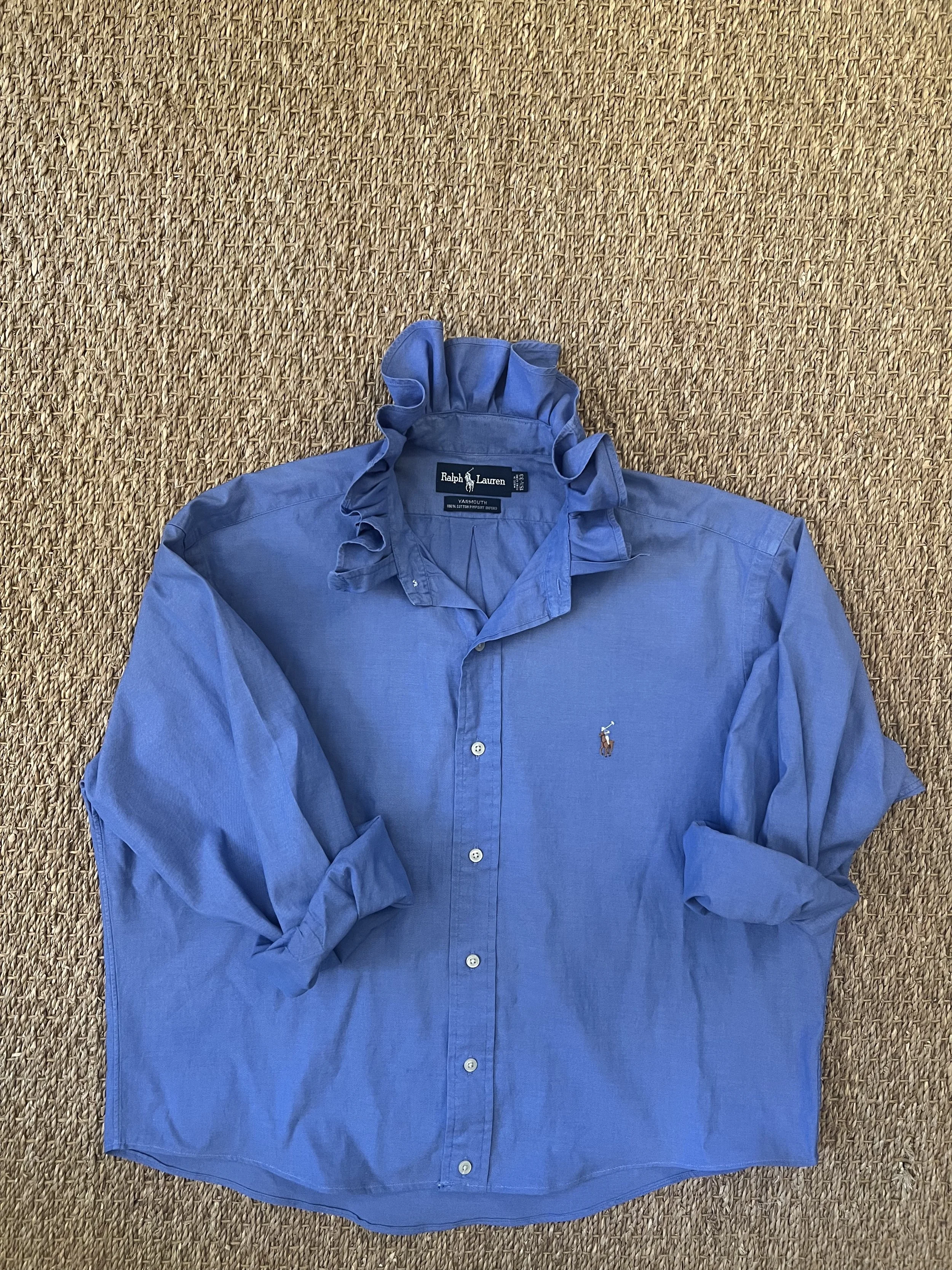 Lake-blue reimagined mens' shirt