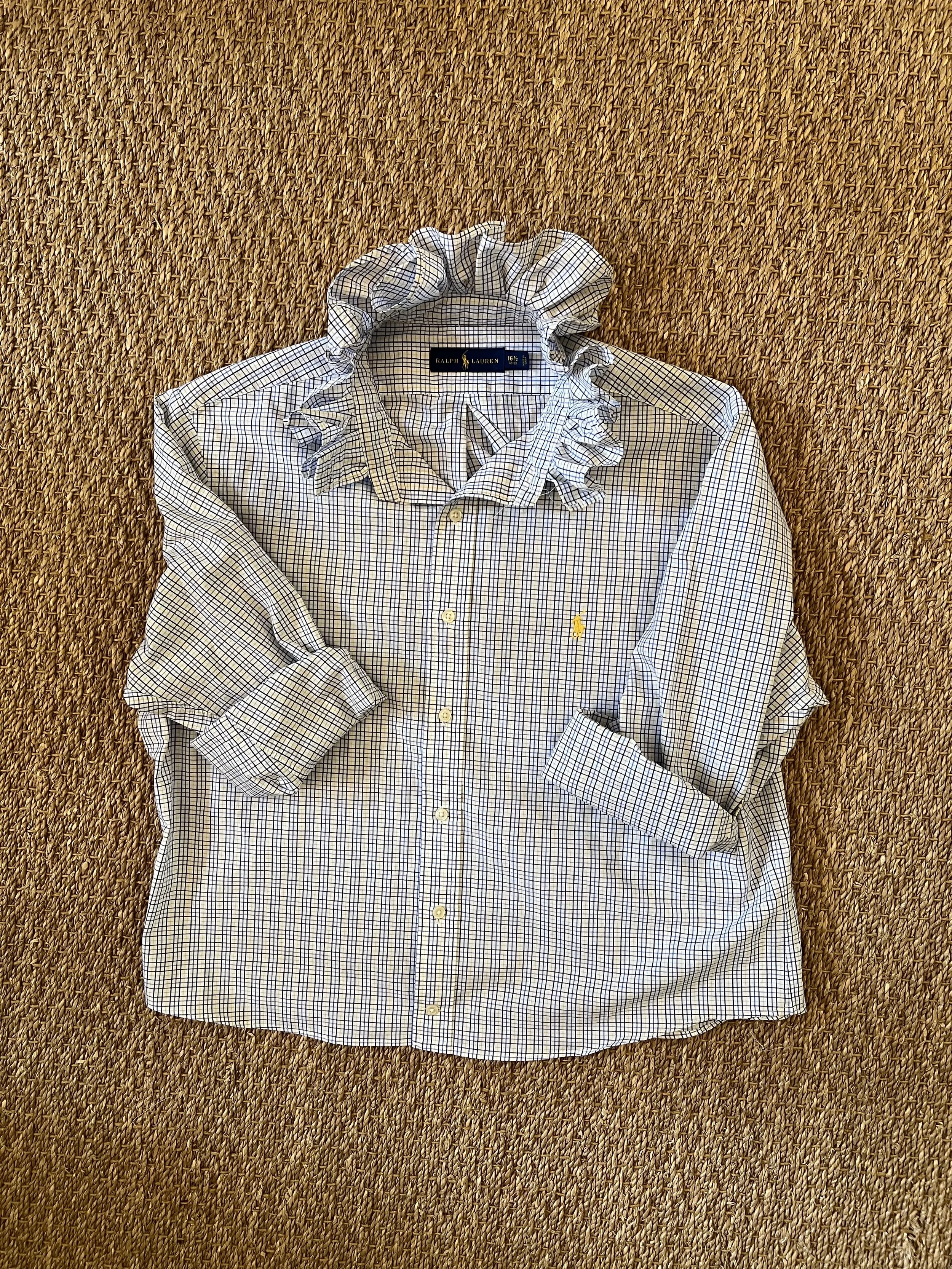 Blues/yellow check reimagined mens' shirt