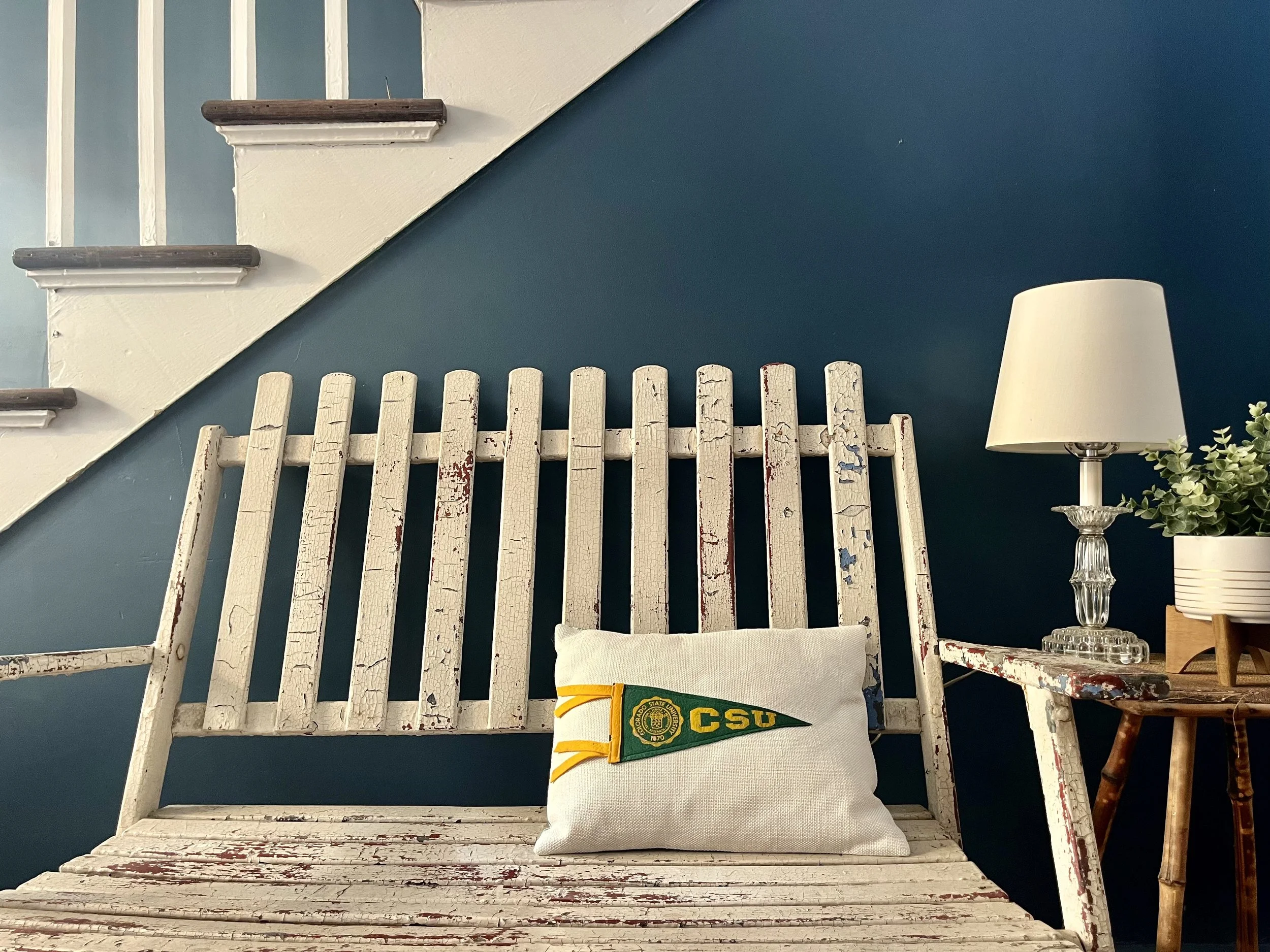 Vintage Colorado State University decorative pillow