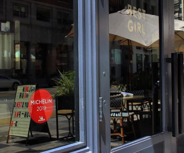 We added a little decoration to the window today! Best Girl is proud to announce that we have been included in the 2019 California @michelinguide 🥂