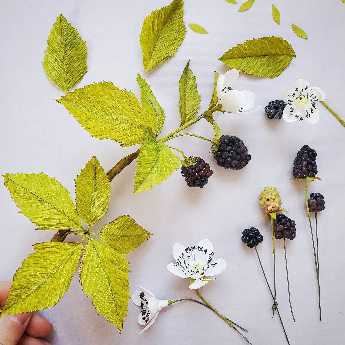 Continuing my stroll down memory lane. #fruit #paper #sculpture #blackberry