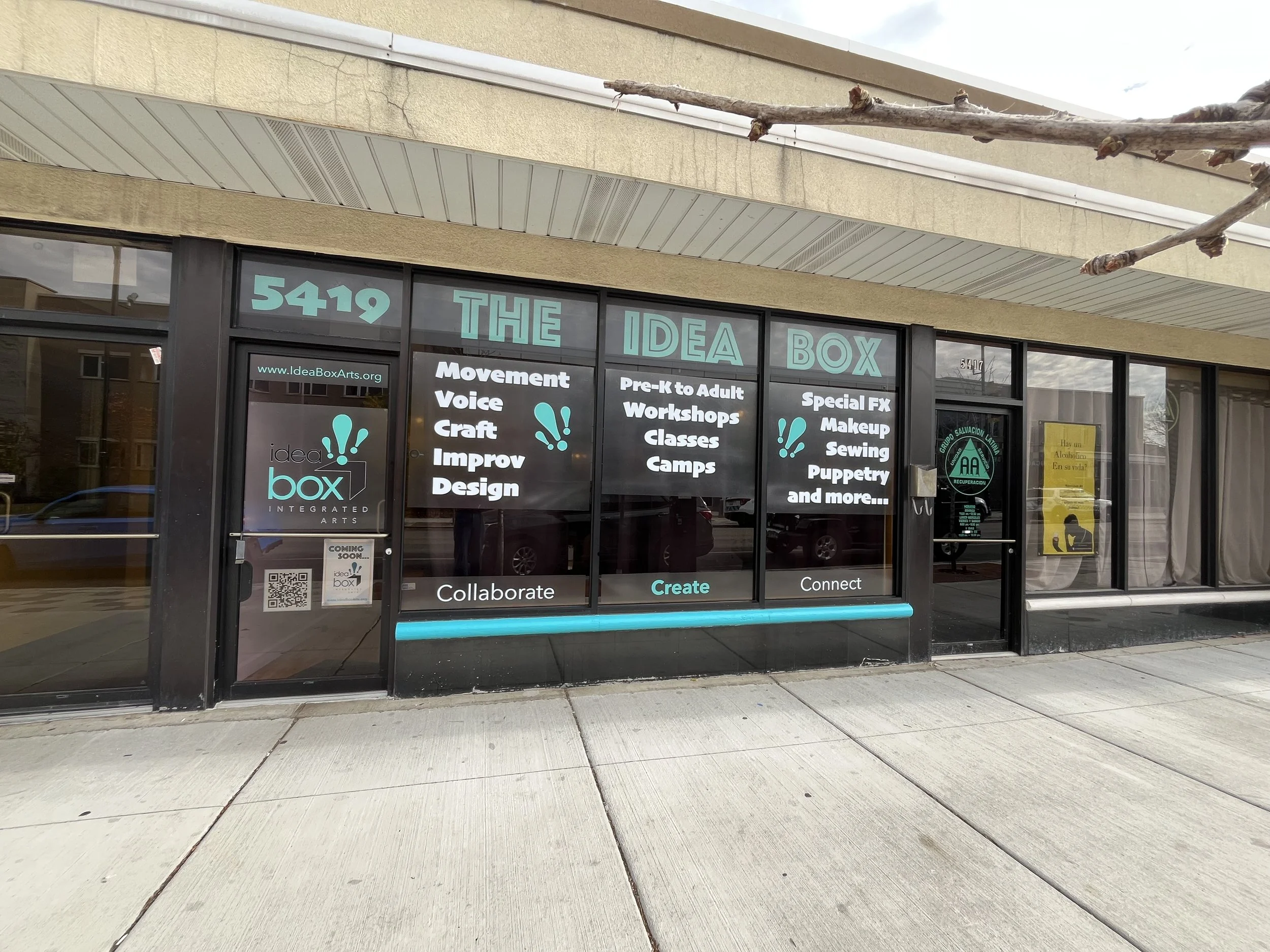 The Idea Box storefront art center near Lincoln Square.