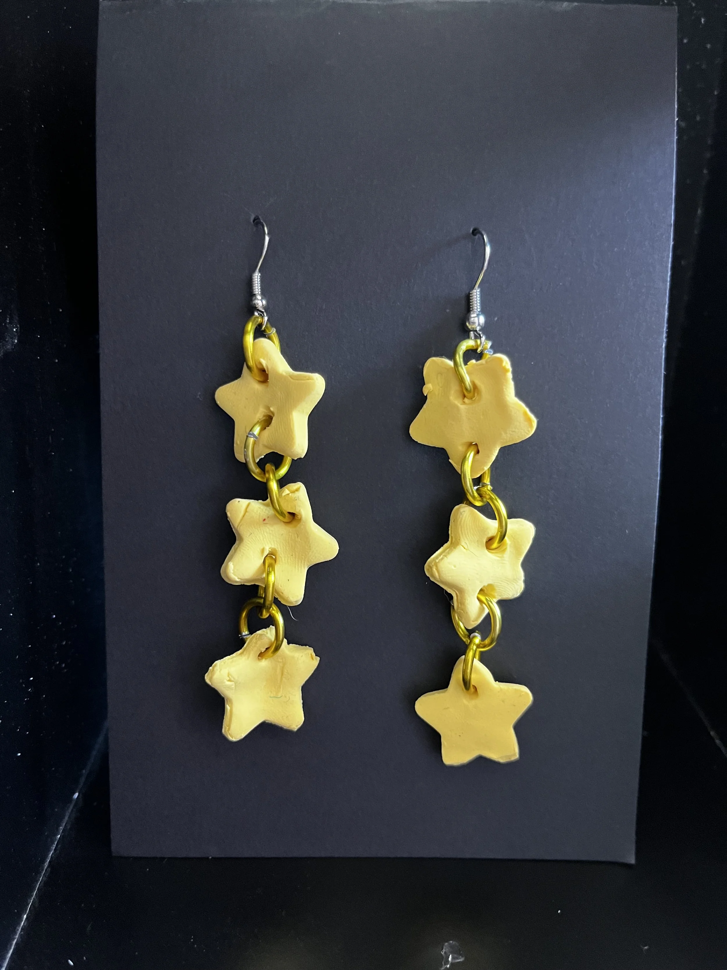 Sculpey Star Earrings by Juniper W., Age 9