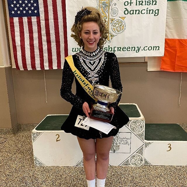 Katie Bertrand- first 1st in prelim 17&amp;O!! So proud to see your hard work paying off! #irishdance #greatjob