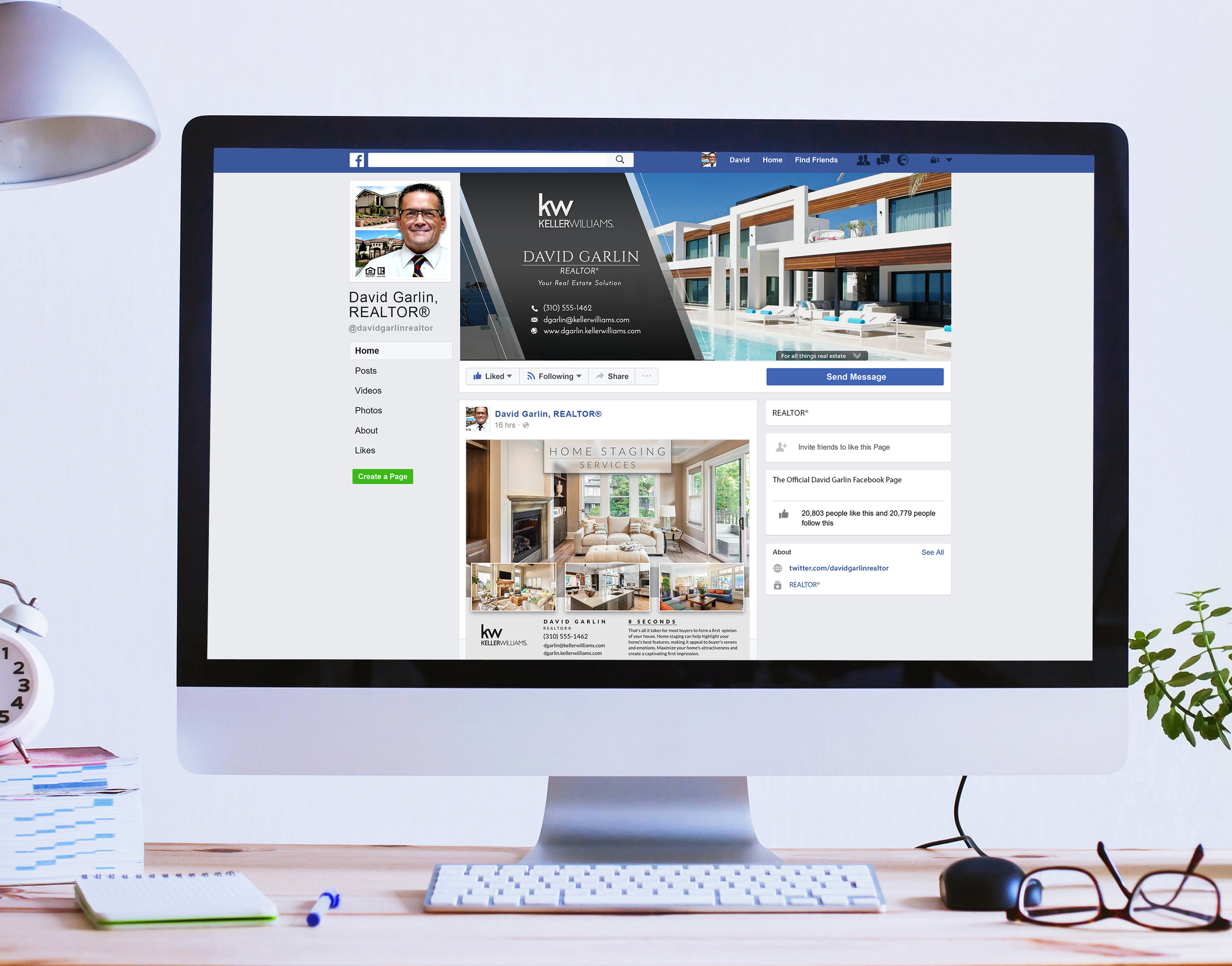 Created professional graphics for Realtors struggling to maintain a strong online presence.
