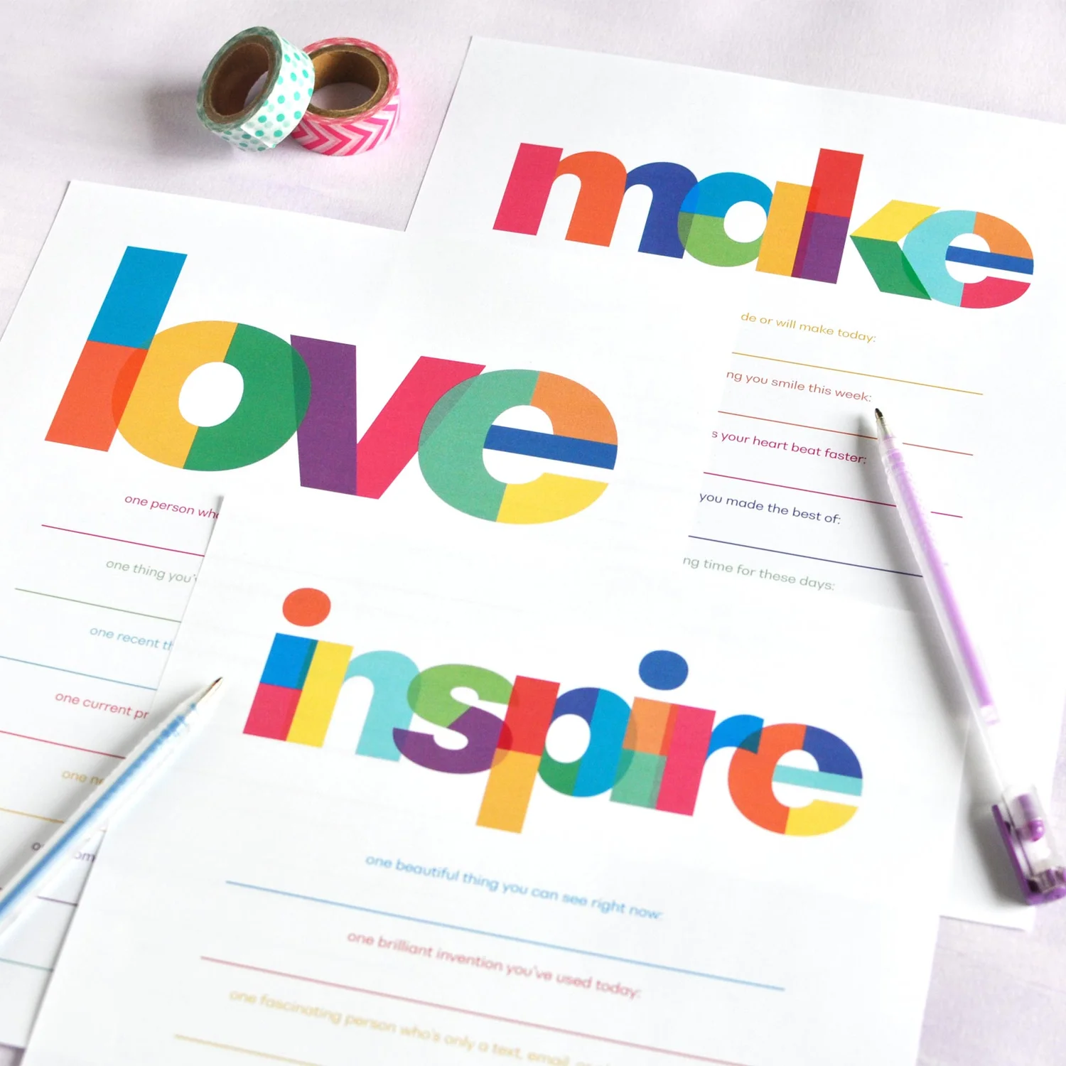 Love, inspire, make - new printable journal pages! — Christie Zimmer