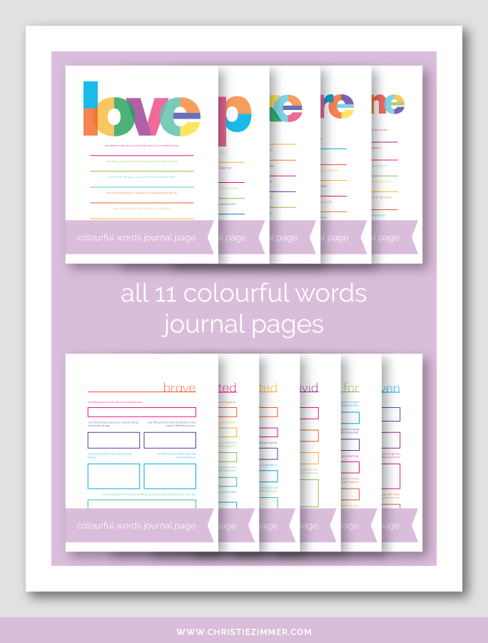 Journal Page Bundles - Printable Guided Journal Pages — Christie Zimmer
