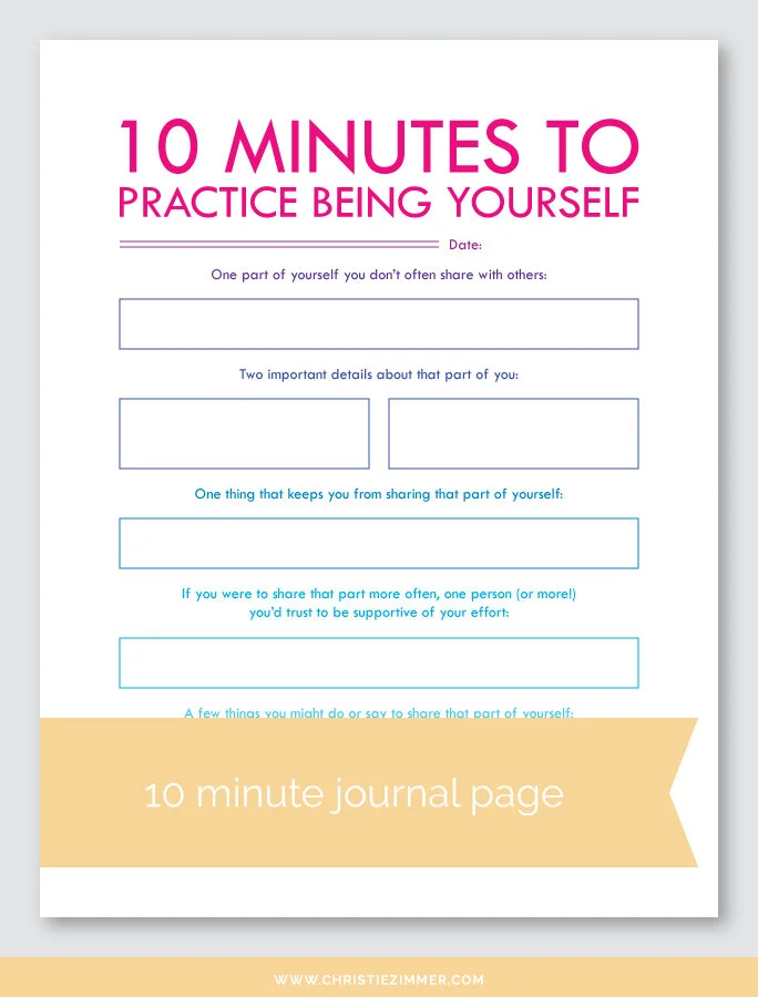 6 Being You Printable Journal Pages — Christie Zimmer