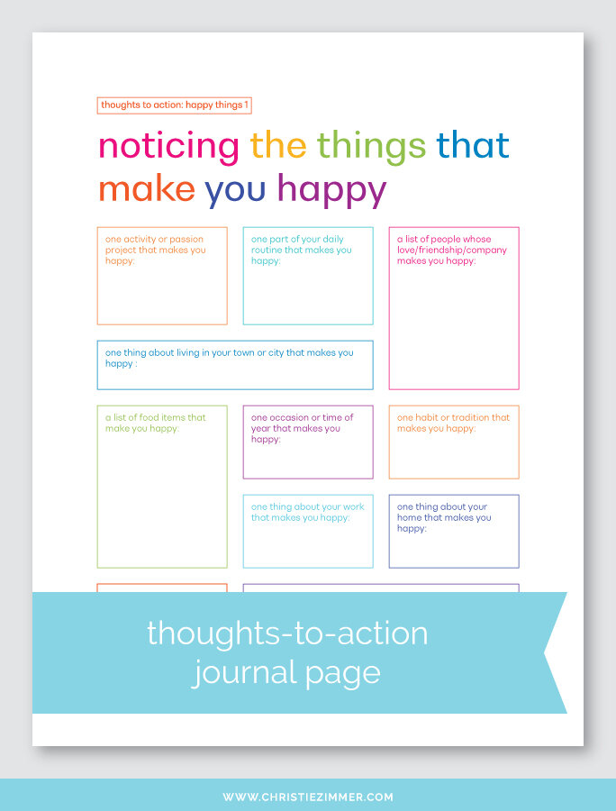 Happy Things Journal Pages — Christie Zimmer