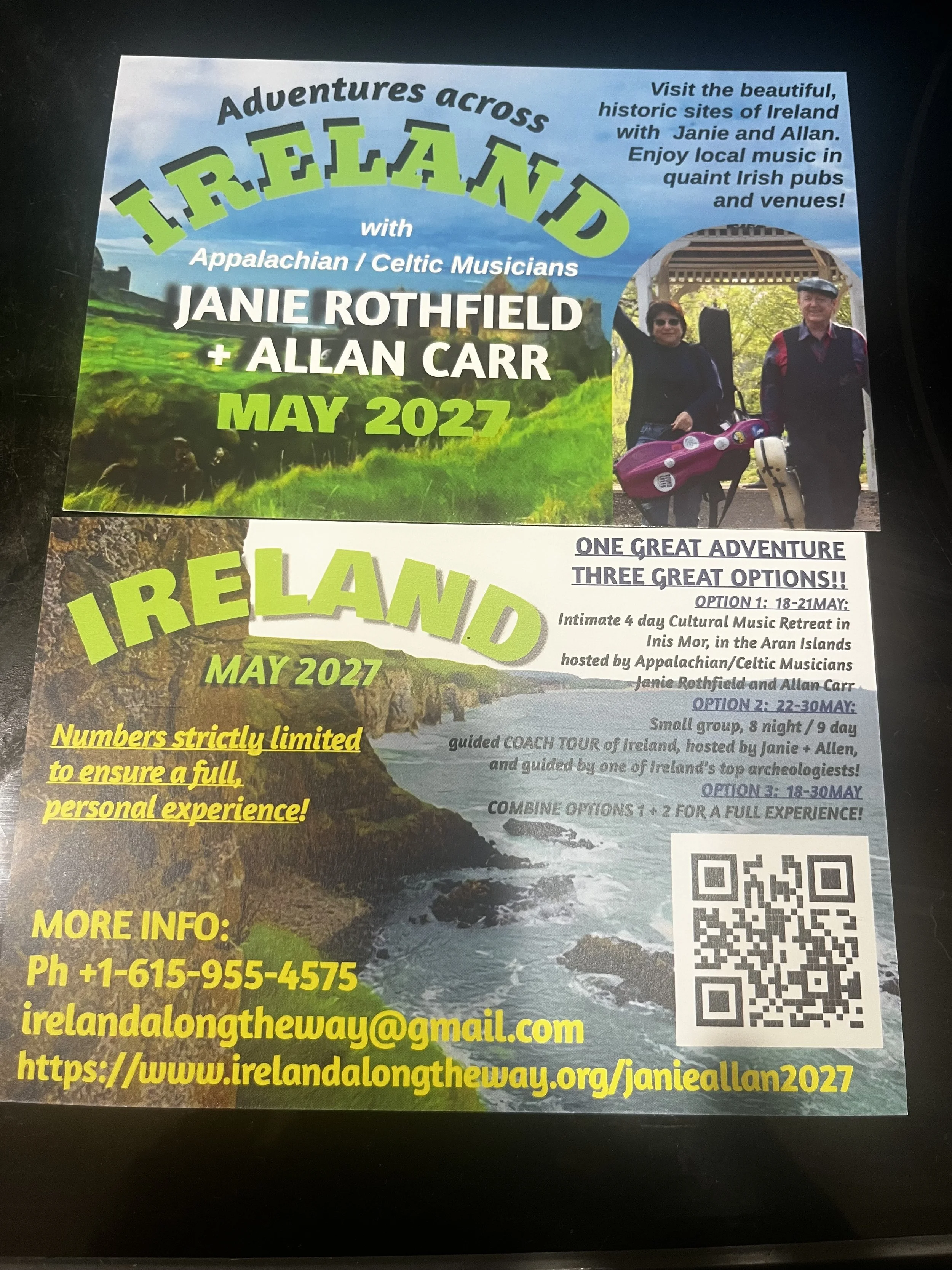 Janie & Allan Tour of Ireland May 2027