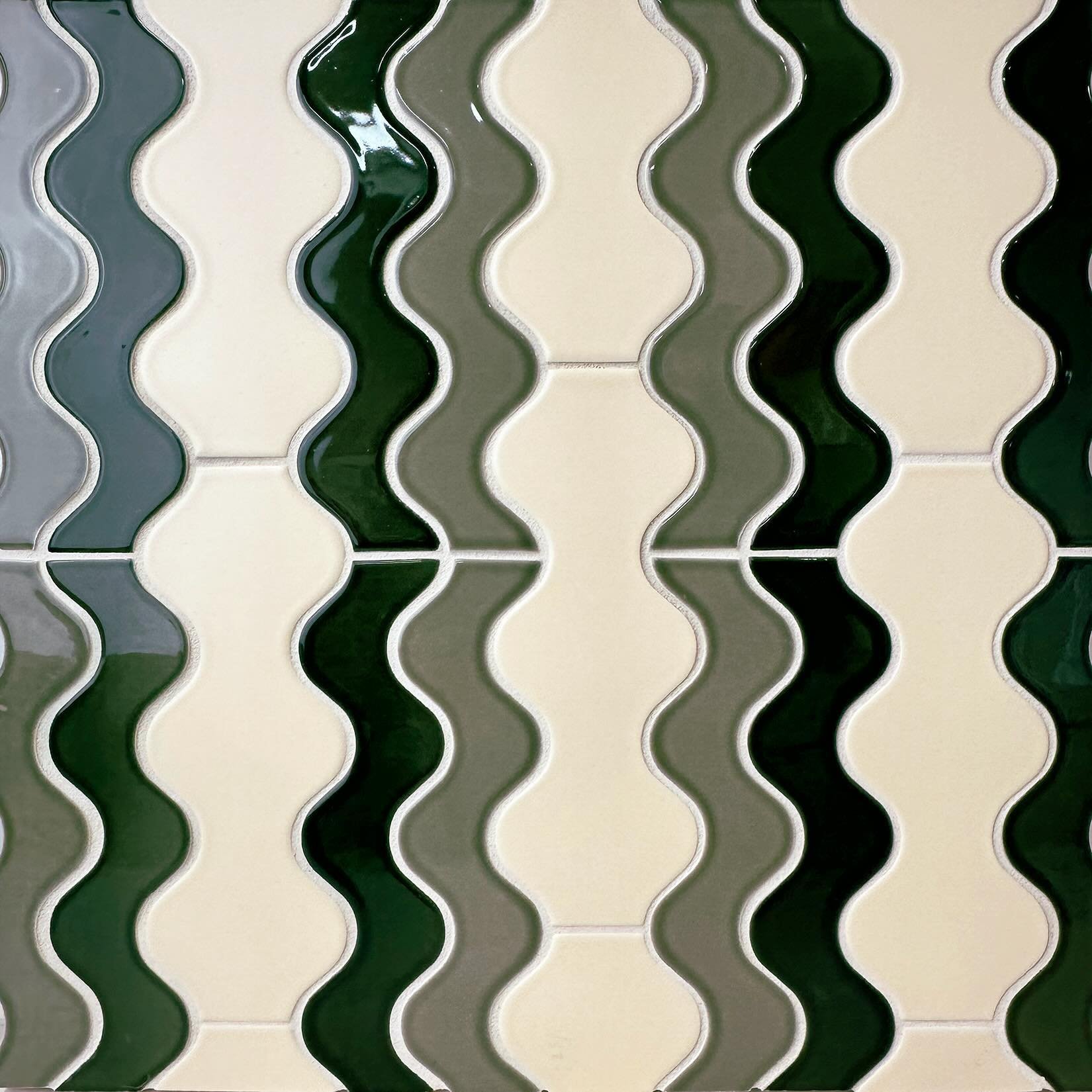 NEW TILE!!!! Undulate Collection hits the site on Friday!! Say buh bye boring tile&hellip;&hellip; #tilelove #cooltile #madewithlove