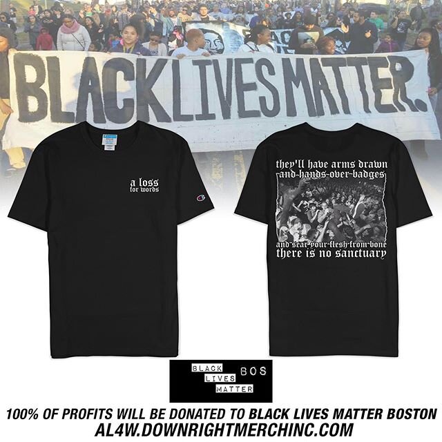 Boston&rsquo;s own @alossforwords has released this champion tee to support the Black Lives Matter movement. Get it now