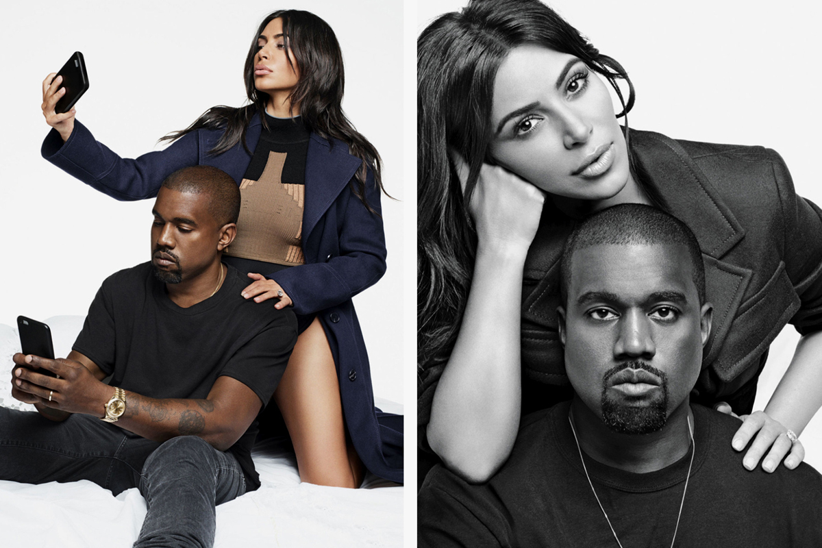 KANYE WEST & KIM KARDASHIAN BY KARL LAGERFELD FOR HARPER’S BAZAAR
