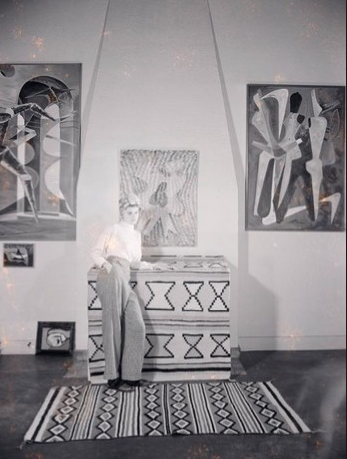 In the studio/living room of Villa Elaine where I shot my story