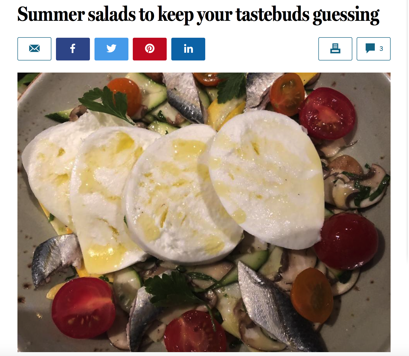 Boston Globe Summer Salads recipes