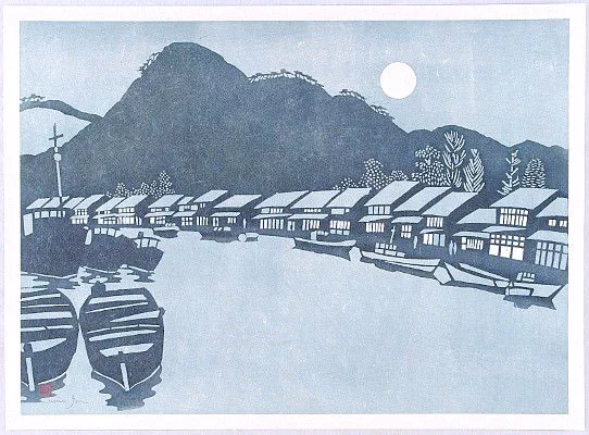 Here's Kunio Isa's gorgeous "Akamagaseki at Night". 