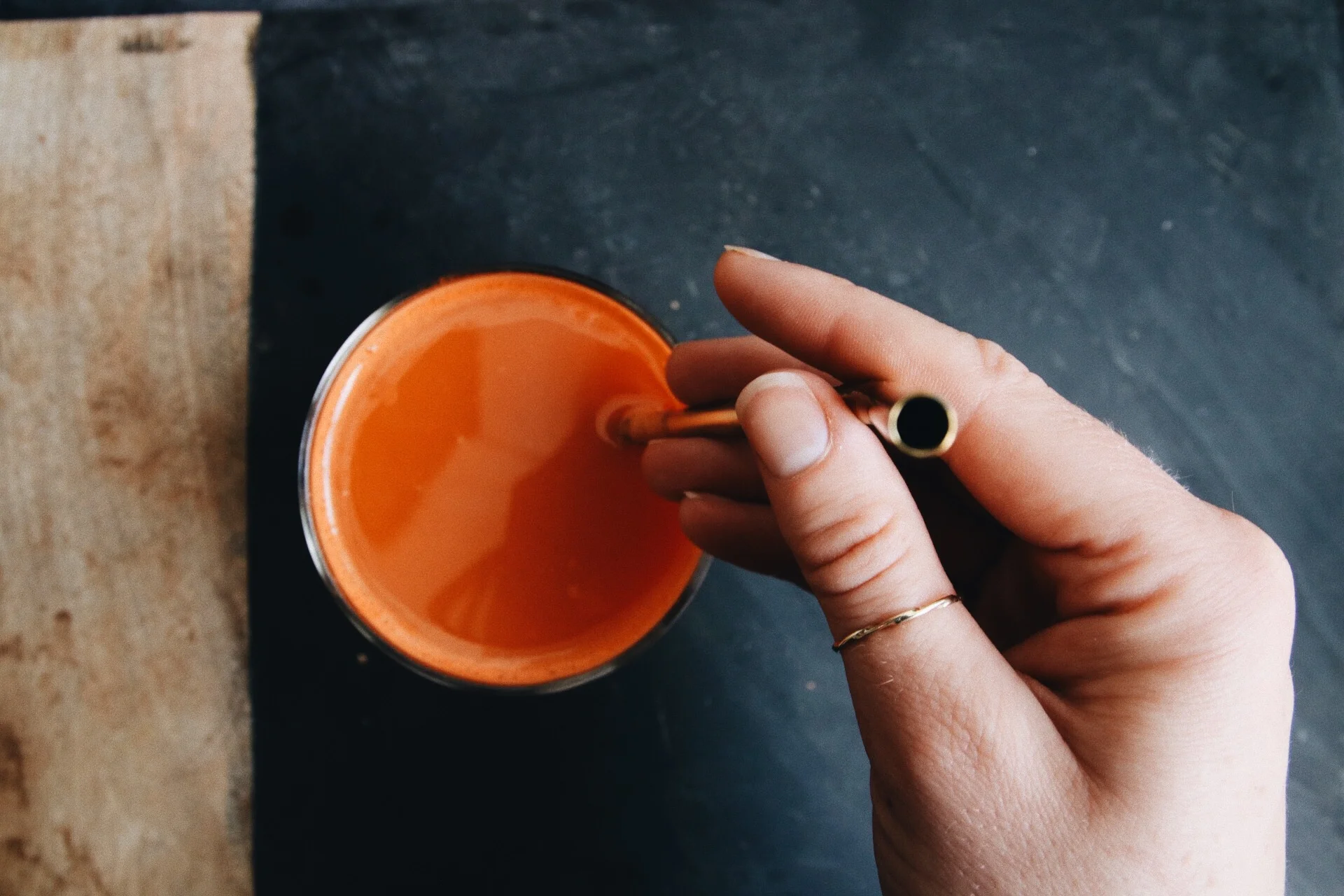 Ginger infused carrot juice