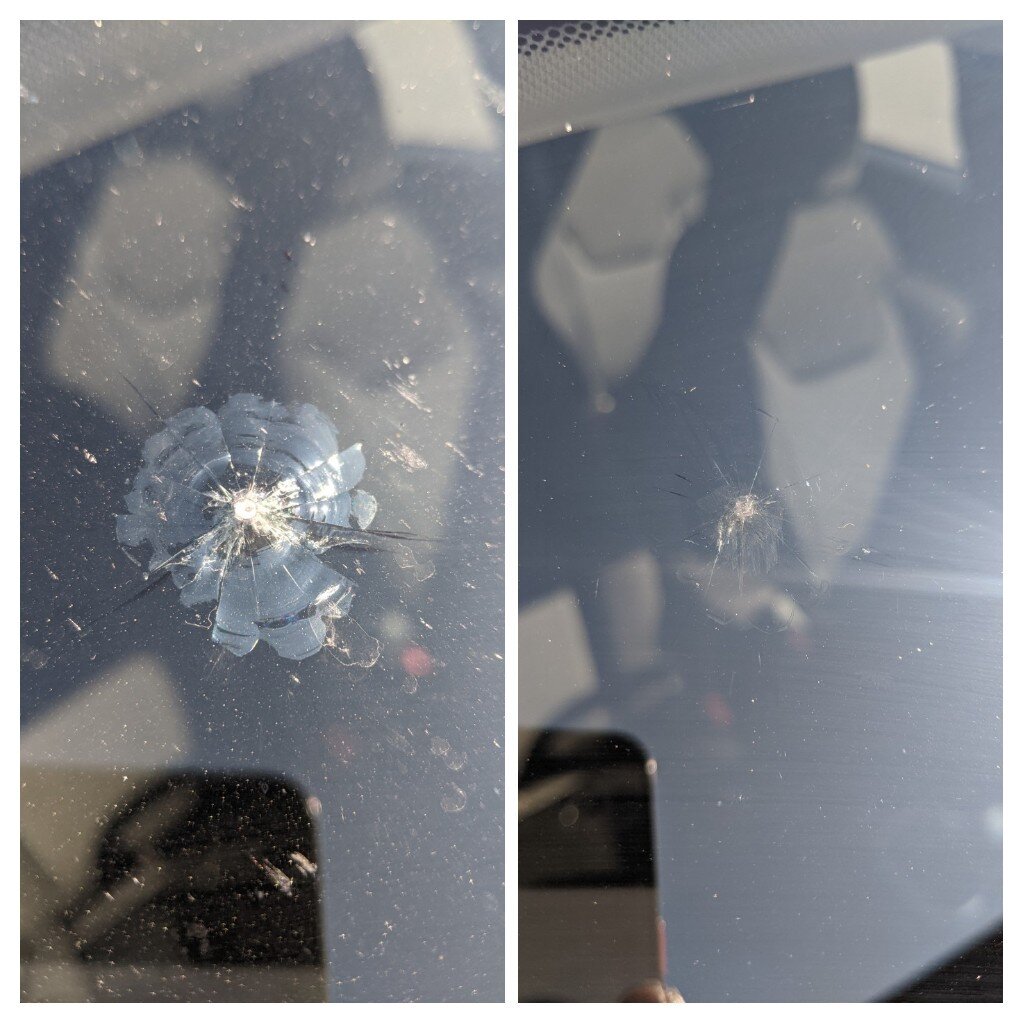 Rock chip repair a before and after of windshield repair. We service salt Lake City Mill Creek, holiday Utah, Murray Utah, sugarhouse, South salt Lake, 30.00  for the first rock chip 15 for each additional. We are a mobile windshield repair business.