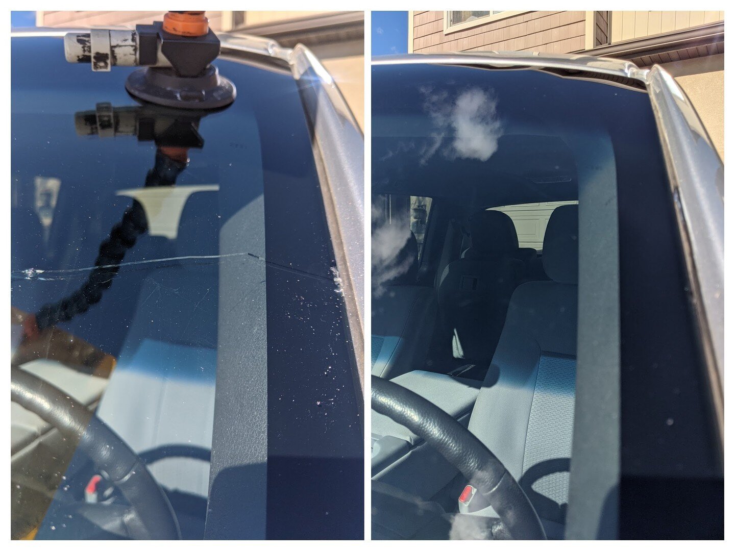 Mobile windshield repair. And the picture it's a 8-in crack. Before and after. Crack repair starting at 55 dollars. 
Service salt Lake City, Mill Creek, Murray Utah, Holladay Utah, South salt Lake, and some parts of Taylorsville and West valley but y