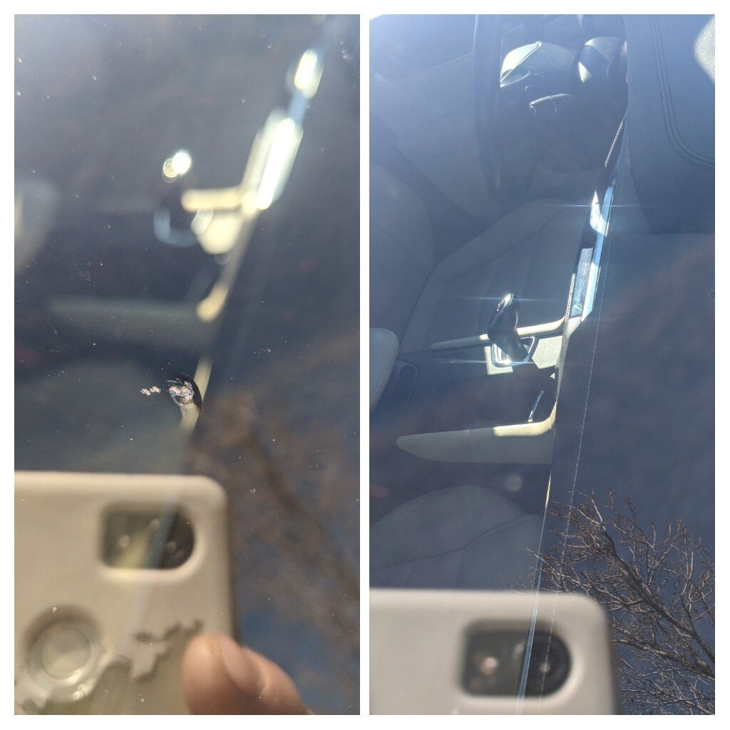 Rock chip repair before and after. Cracks N Chips windshield repair. We are mobile business that comes out to your location to repair your windshield. Servicing salt Lake City, Murray Utah, holladay Utah, South salt Lake Utah, Mill Creek Utah, downto