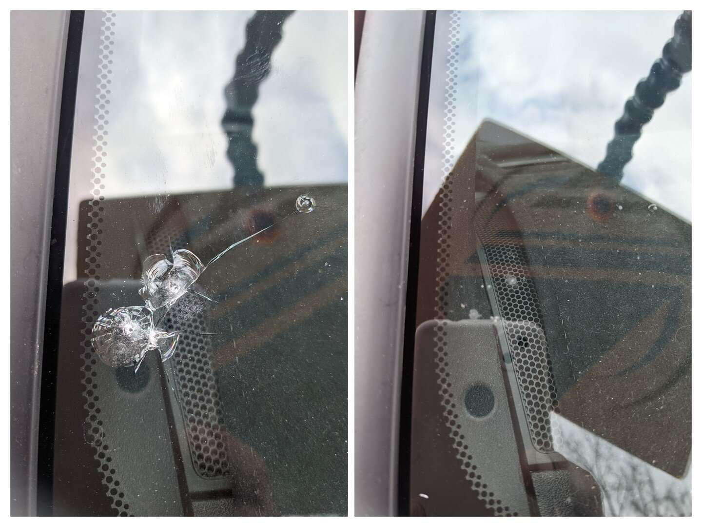Two Rock chips with a leg about 2 in in length. Before and after windshield repair.

&bull;
&bull;
&bull;
#snowbird #saltLake #windshieldrepairsaltlake #downtownsaltLake #saltlakecity #saltlakecityutah #murrayutah #sugerhouse #booking.cracks-chips.co