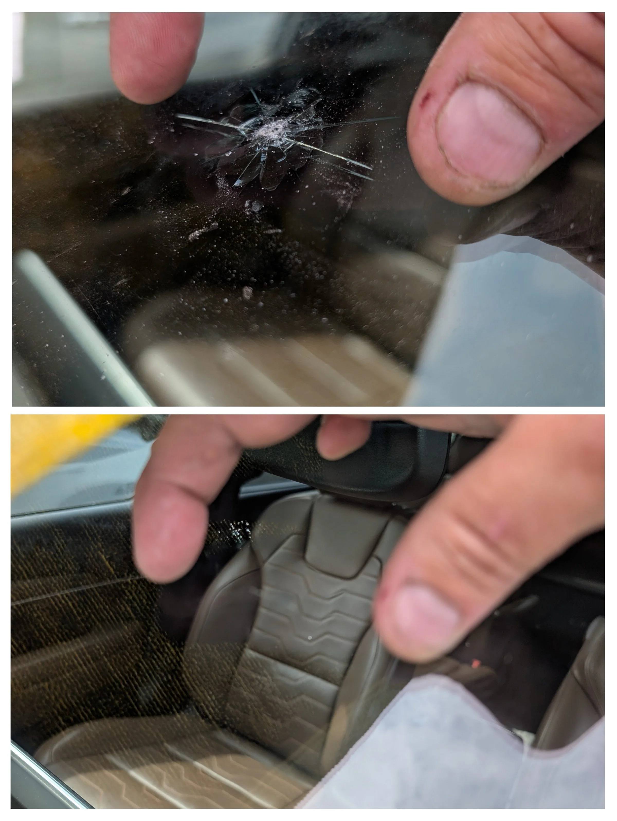 rock chip repair by Cracks N Chips Windshield repair
