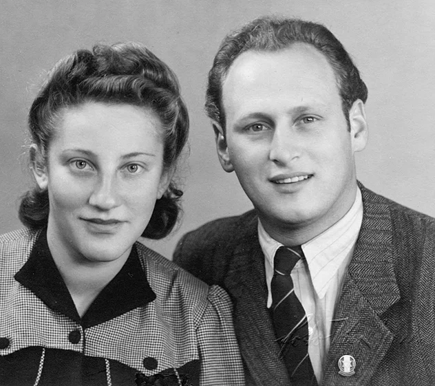 Erna and Max Hilfstein in 1950, in the United States. Photo courtesy of Simone Scheumann