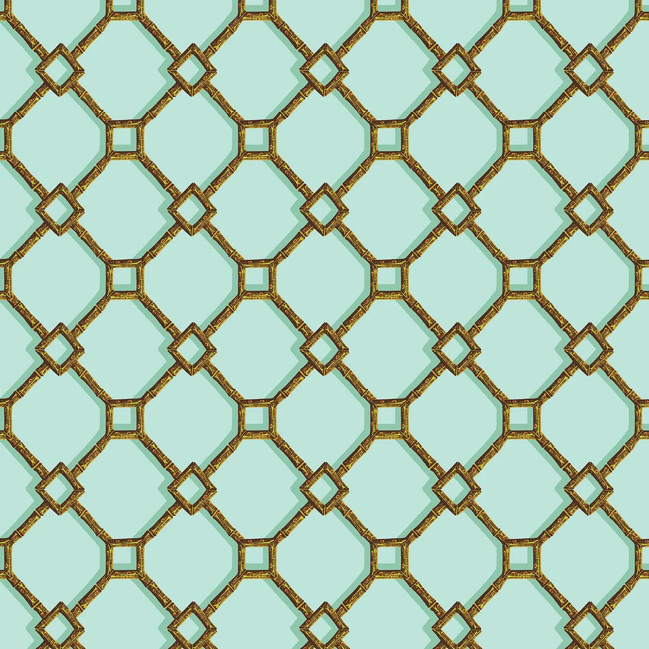 DF 4123-05 BAMBOO ON BLUE