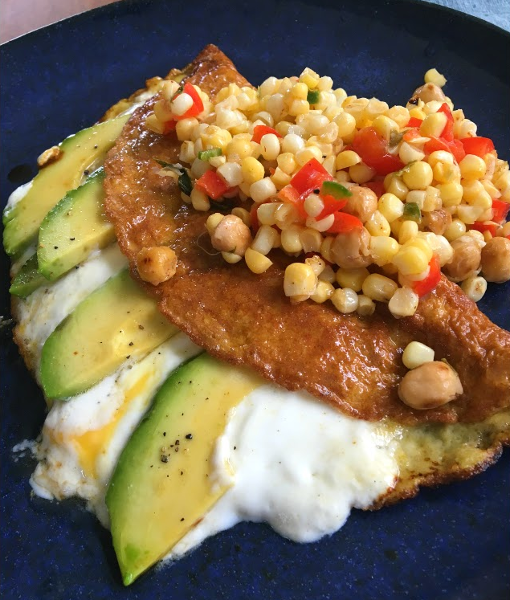 Hewitt's -Runner's Omelet- with Mills Mexican Corn Salad