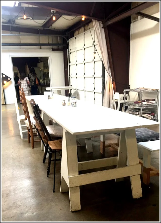 The lunch table at Alabama Chanin