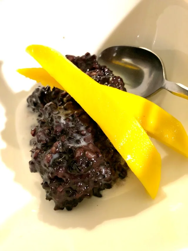 Coconut black rice pudding