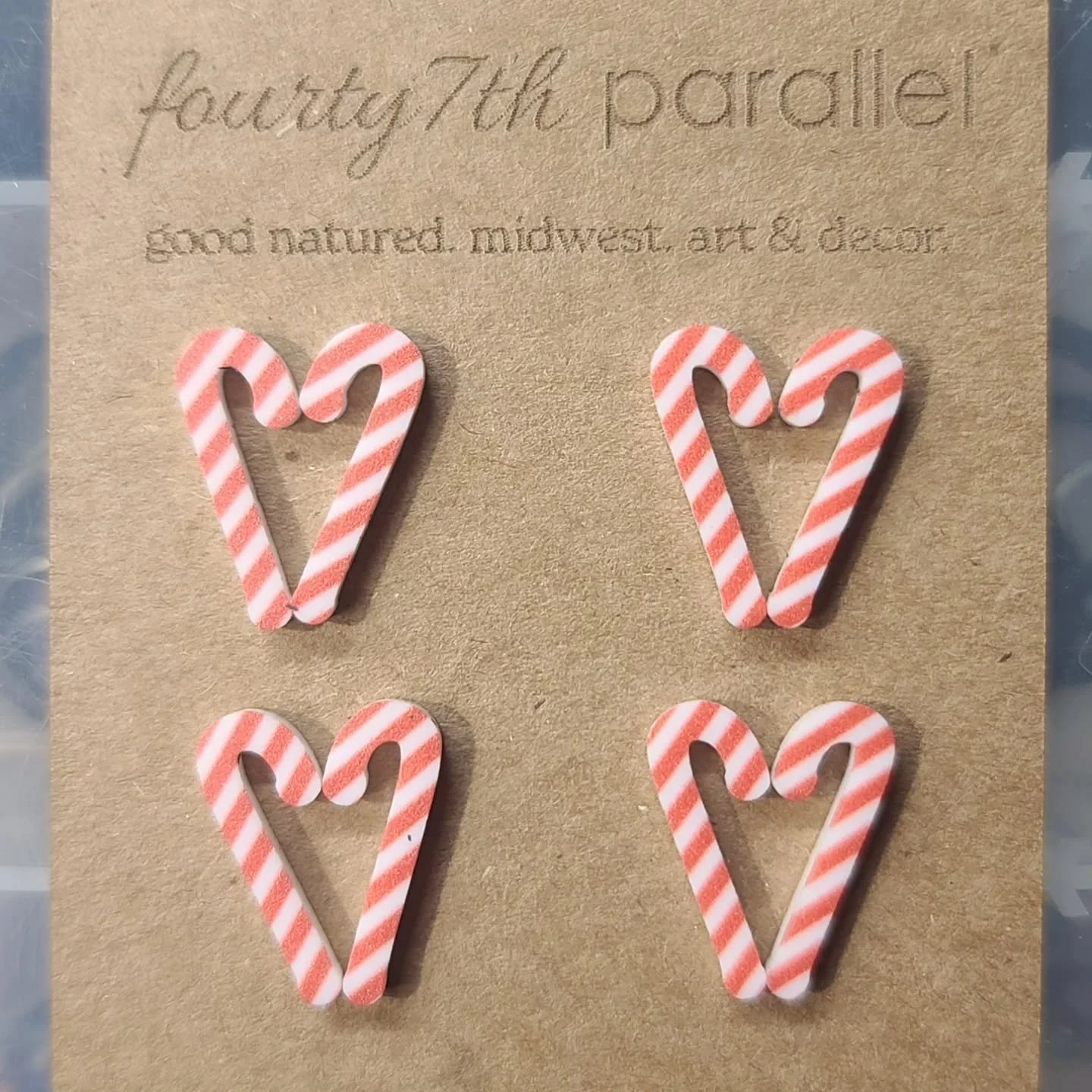 New candy cane earrings coming soon to @daytonssouthdale &amp; @malcolmyardsmarket!

#47thParallelArt #ShopLocal #christmasseason