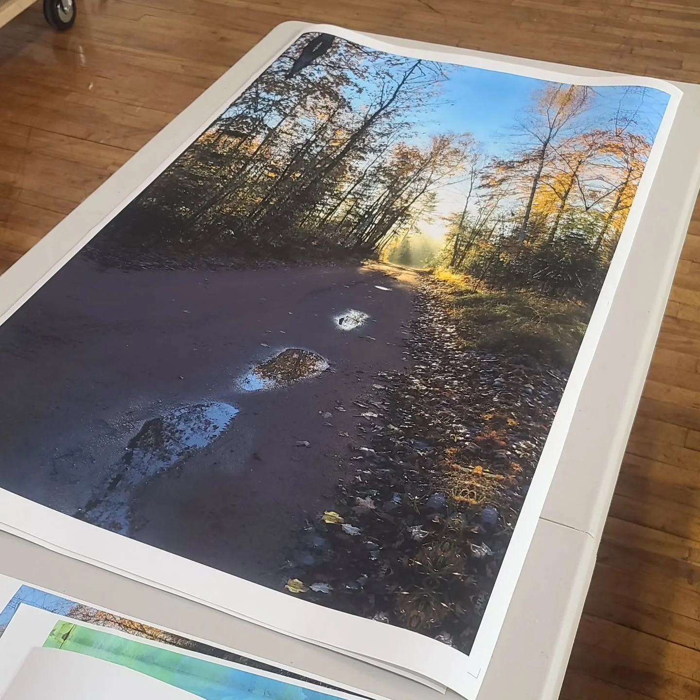 She's done and ready for Monday's drop off!
My photo on canvas, titled "Komorebi"  is heading to The  Rumriver Art Center's "What Stays With You" gallery show.

I couldn't be happier with how it turned out. Huge shoutout to @j.tat