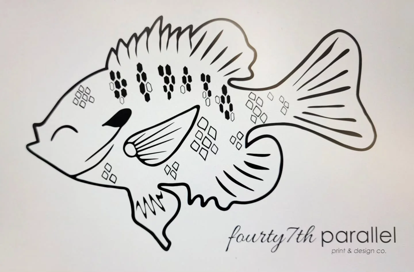 Billy the bluegill stage 2. All digitized and ready to go to the laser. Test cuts, design tweaks, adding outlines and hole placement... I have a few ideas where he might end up, but honestly, once he starts to come to life, who knows where we will la
