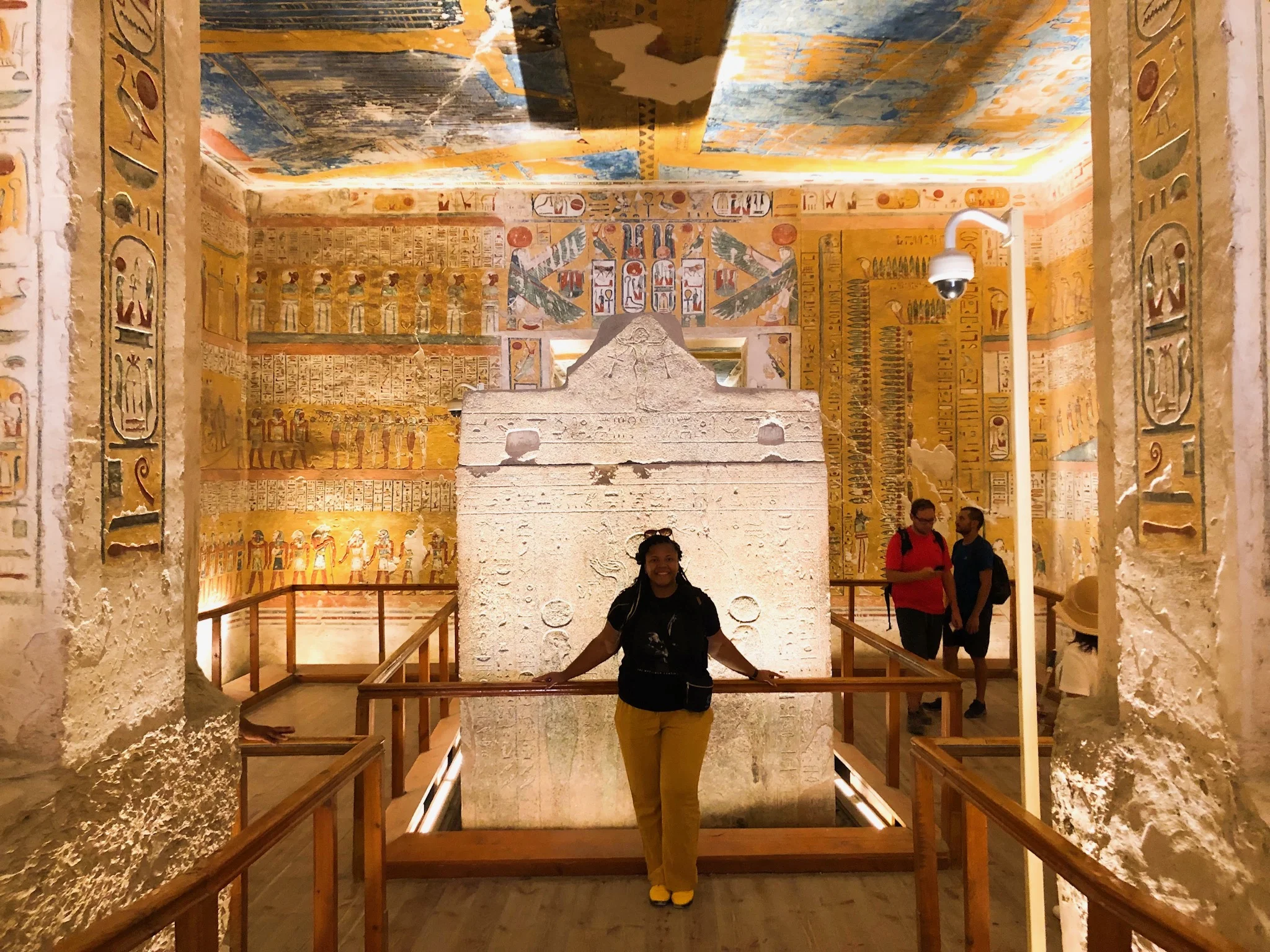 Inside one of the Pharaoh tombs at the Valley of the Kings.